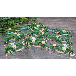 12 Vintage PZB Germany Paper Scraps Lithograph Die Cut Christmas Garland #1156🎄